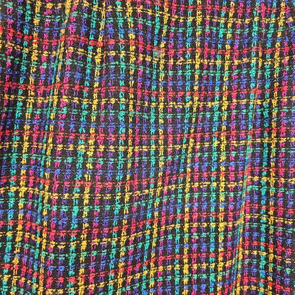 Vintage Norton McNaughton Skirt Size 8 Wool Blend Vibrant Office Pencil Work - Picture 2 of 6